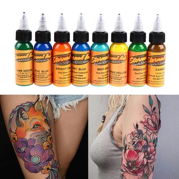 14 Krāsas 30Ml Ķermeņa Apgleznošana Tetovējums Tintes Pastāvīgu Aplauzums Krāsošana Pigmenta Uzacis, acu zīmulis Tetovējums Krāsu Ķermeņa Mūžīgo Tetovējums Tintes