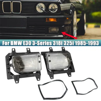 Pāris Priekšējā Bufera Restes Miglas lukturis Miglas Lukturi ar Spuldzēm Auto apgaismošanas BMW E30 3-Sērijas 318i 325i 1985-1993 Auto Stils