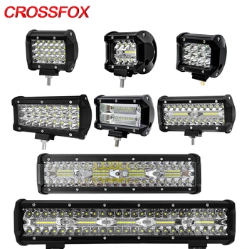 CROSSFOX Auto 36W 60W Worklight 72W 120W LED 240W 300W Auto Darba Gaisma Bārs, enduro līmeņa 4x4 Traktors Laivu Gaismas
