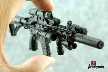 1:6 Mēroga HK416 Automātiskā Šautene Melns Plastmasas Pistoli Modelis Apkopot 4D Mīklas Rotaļlietu 12