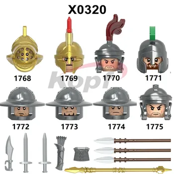 Jaunu Ēku Bloki Ieroču Spartas Karavīrs Bruņinieku Senajā Romā Miniatūras Statujas Skaitļi Par Bērnu Dāvanu Rotaļlietas Vadītājs X0320