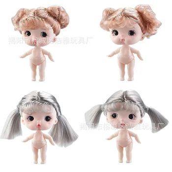 Mini Lelle 9cm Meitenēm Rotaļlietas Cute Sejas Lelle Saģērbt Dzīvnieku Pidžamu Acu Maska Piederumi Kustamo Kopīga Iestāde, Rotaļlietas, Lelles Meitenēm